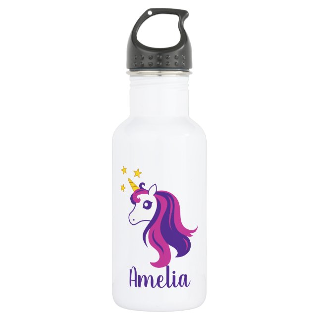 Garrafa Nome personalizado personalizado de cavalo de unic (Frente)