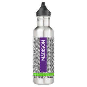 Garrafa Nome Personalizado Tumbler Térmico   Roxo Personal
