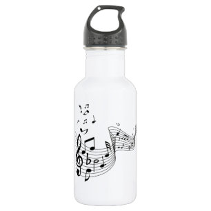 Garrafa Notas Musicais em Prata