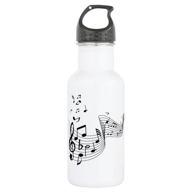 Garrafa Notas Musicais em Prata (Frente)