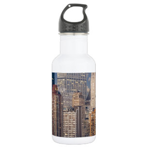 Garrafa Nova Iorque Skyline e o rio Manhattan Hudson