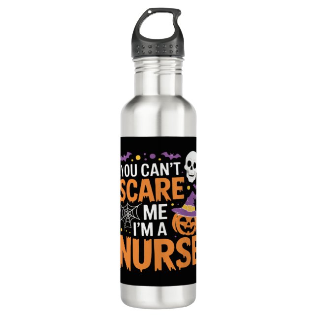 Garrafa Nurse Halloween Witch Funny Nursing Essential T-Sh (Frente)