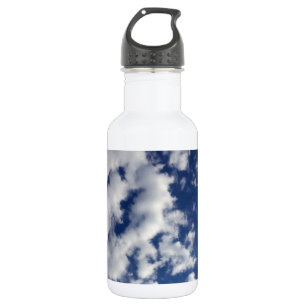 Garrafa Nuvens Puffy No Céu Azul