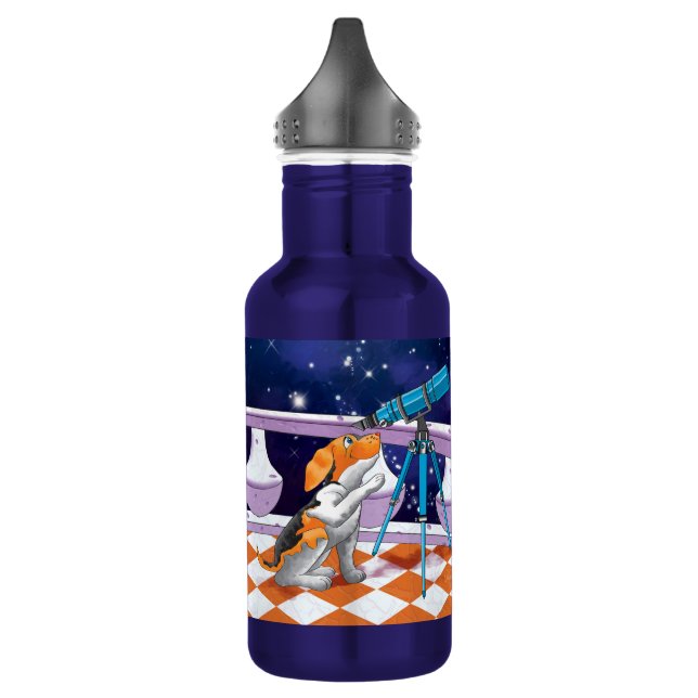 Garrafa O cachorro olha pelo telescópio (Esquerda)