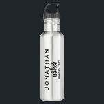 Garrafa O Casamento Personalizado De Usher Favorece O Mono<br><div class="desc">Seus contínuos vão adorar este obrigado de casamento personalizado que você oferece/favor com uma fonte moderna de escrita em preto. Adicione seu nome ou monograma e outra linha de texto (data, local do casamento, etc.) Perfeito como obrigado, você dá presentes e/ou cria-casamentos - tendências e na moda, mas simples e...</div>