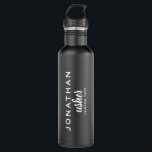 Garrafa O Casamento Personalizado De Usher Favorece O Mono<br><div class="desc">Seus contínuos vão adorar este obrigado de casamento personalizado que você oferece/favor com uma fonte moderna de escrita. Adicione seu nome ou monograma e outra linha de texto (data, local do casamento, etc.) Perfeito como obrigado, você dá presentes e/ou cria-casamentos - tendências e na moda, mas simples e clássicos -...</div>