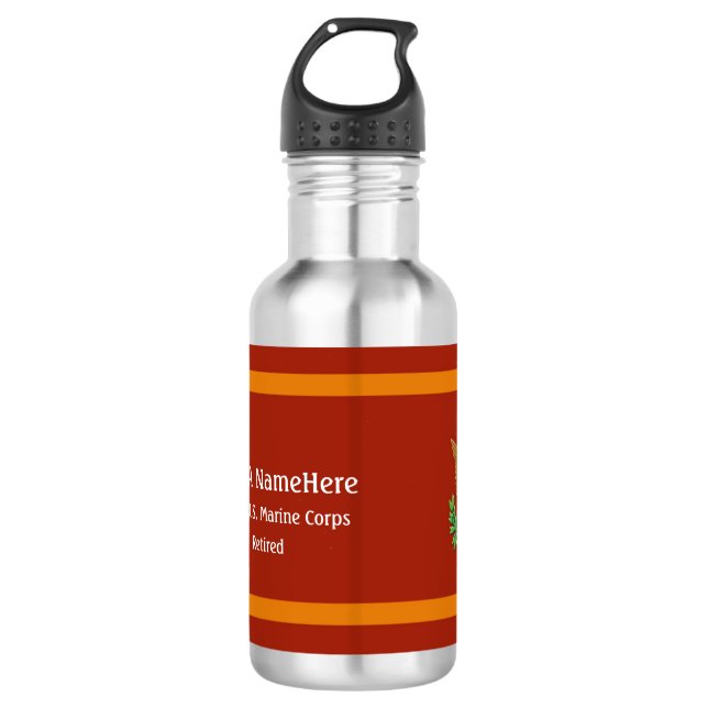 Garrafa O emblema da Defesa dos Fuzileiros Navais dos EUA  (Frente)