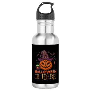 Garrafa O Halloween Chegou Abóbora Chapéu de Bruxa Caldeir