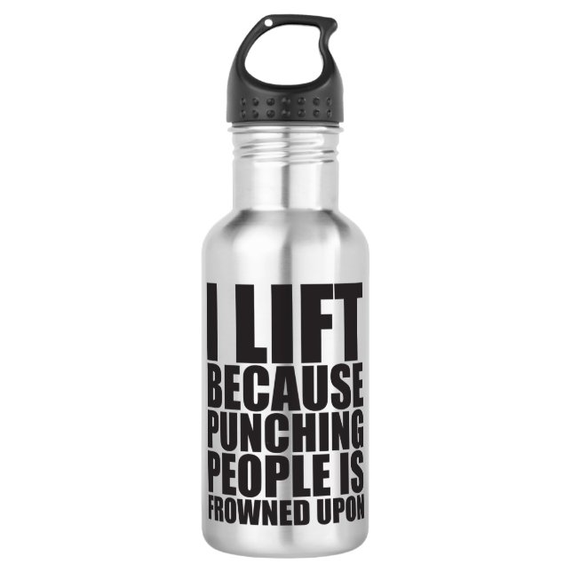 Garrafa O humor que de Bodybuildig eu levanto a perfuração (Frente)