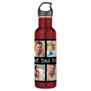 Garrafa O Melhor Pai De 4 Fotografias, Diversão De Colagem