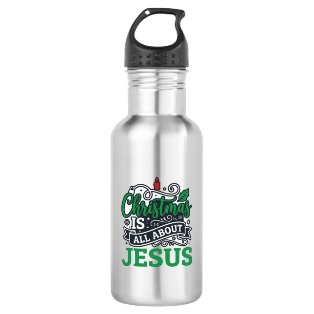 Garrafa O Natal é Tudo Sobre o Design de Jesus (Frente)