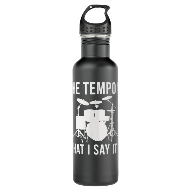 Garrafa O ritmo é o que eu digo é Drummer Tempo Music (Frente)