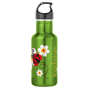 Garrafa O roxo vermelho do nome das meninas do joaninha