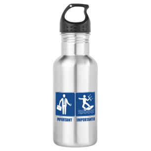 Garrafa O Trabalho É Importante, O Kitesurfing É Importa