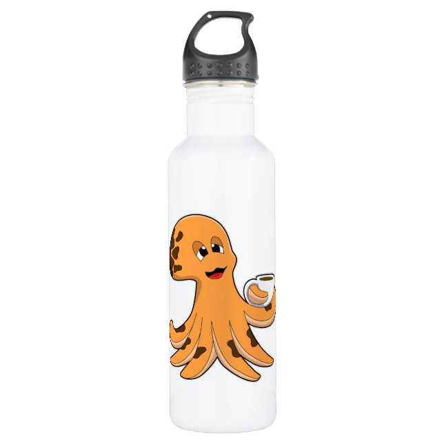 Garrafa Octopus com Taça de Café (Frente)