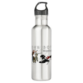 Garrafa OHH BOYS - O homem na bicicleta bate em um buraco