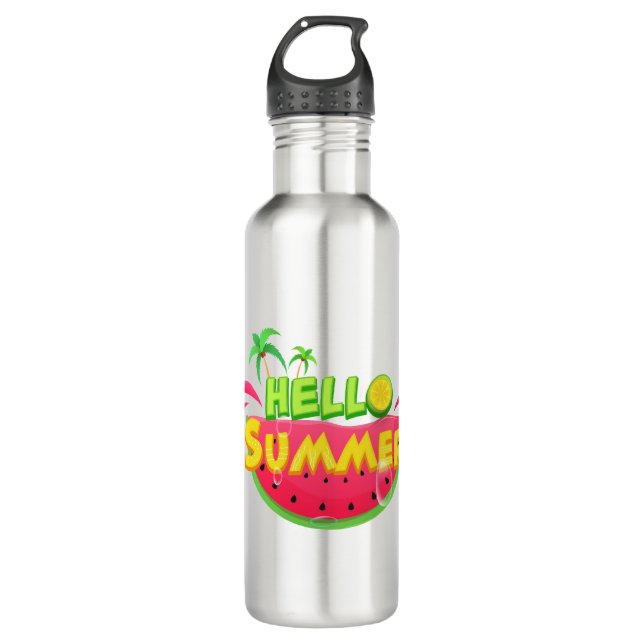 Garrafa Olá, Summer Stainless Steel Water Bottle (Frente)