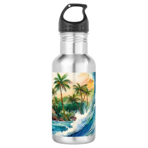 Garrafa Onda de Aquarela Kai Aloha Motu