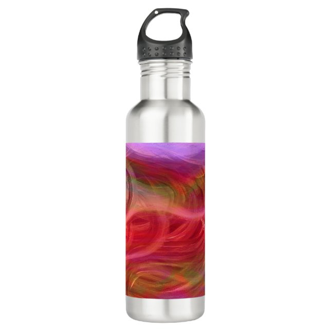 Garrafa Ondas Coloridas Abstrato Art (Frente)