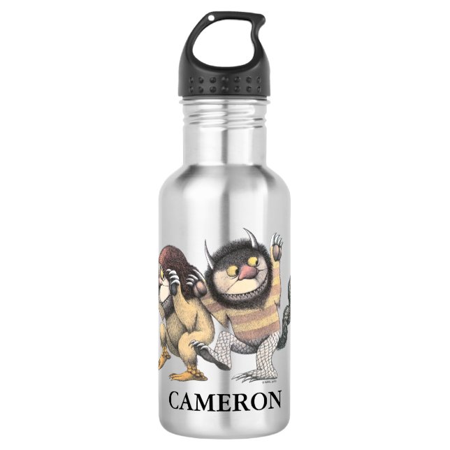 Garrafa Onde estão as coisas selvagens | Adicione seu nome (Frente)