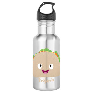 Garrafa Óptica ilustração do desenho animado do taco feliz
