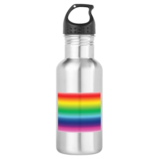 Garrafa Orgulho arco-íris cores lgbt lgbtq flag (Frente)