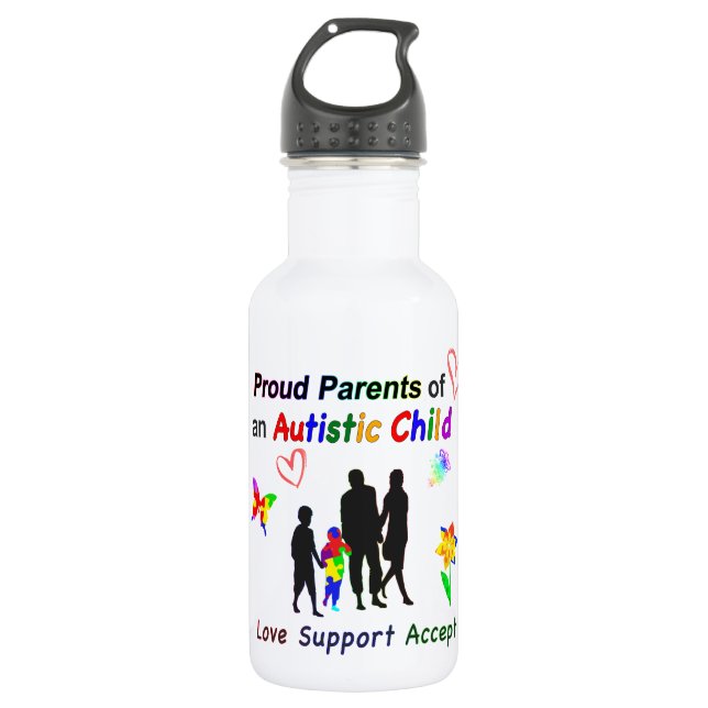 Garrafa Orgulhosos Pais Autismo (Frente)