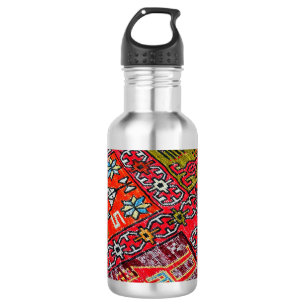 Garrafa Oriental persa, padrão turco, tapete