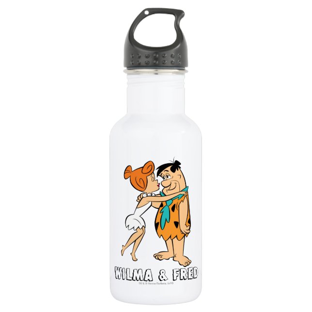 Garrafa Os Flintstones | Wilma Kissing Fred (Frente)