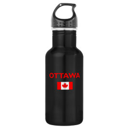 Garrafa Ottawa Canadá Flag Dark Color
