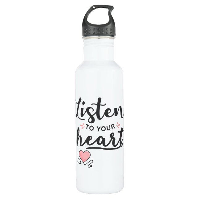 Garrafa Ouça seu estetoscópio cardíaco (Frente)