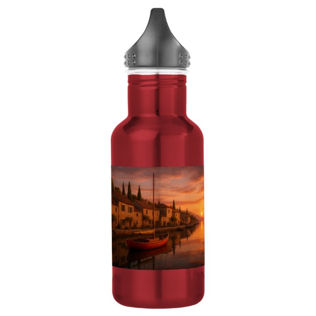 Garrafa Ouro Sunset Sobre Vila Costeira (Esquerda)