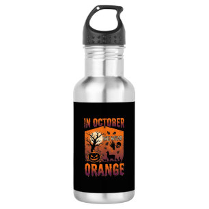 Garrafa Outubro Nós Usamos Laranja Abóbora de Halloween Ll