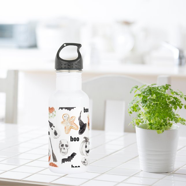 Garrafa Padrão de Assustação Colorida do Halloween |Feliz  (Criador carregado)
