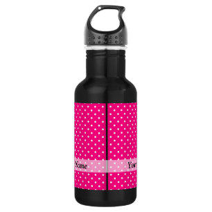 Garrafa Padrão de bolinhas rosa