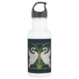Garrafa Padrão de Cisnes Art Nouveau: Impressão de Cisne d