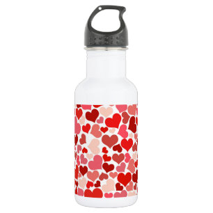 Garrafa Padrão de Corações, Corações Vermelhos, Amor