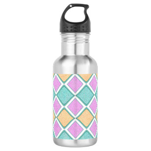 Garrafa Padrão de Diamante Prisma Harlequim Pastel