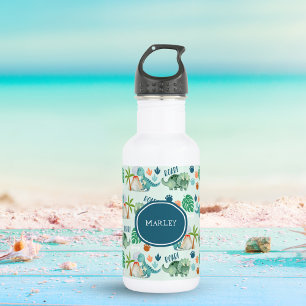 Garrafa Padrão De Dinossauro Gato T Rex Tricerátops Nome