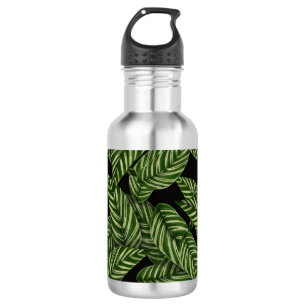 Garrafa Padrão de Folhas Tropicais