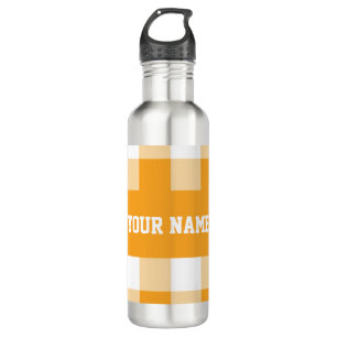 Garrafa Padrão de Gingham Amarelo