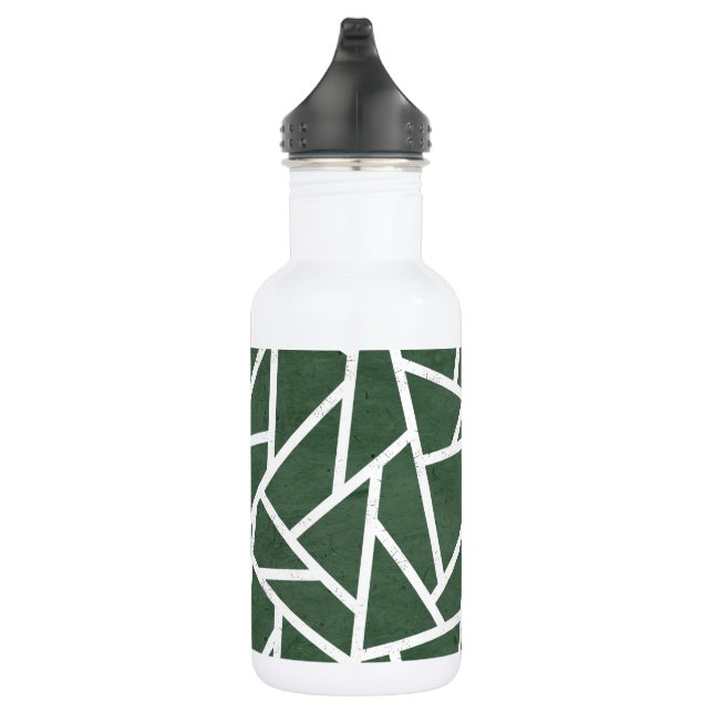Garrafa Padrão de mosaico verde e branco (Direita)