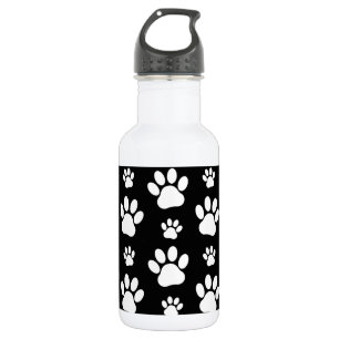 Garrafa Padrão de pata, impressões de pata, patas de cão, 