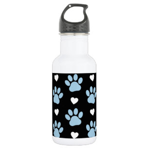 Garrafa Padrão de Patas, Patas de Cachorro, Patas Azuis, C