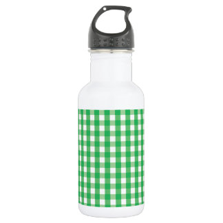Garrafa Padrão de Verificação de Gingham Verde