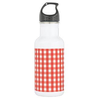 Garrafa Padrão de Verificação de Gingham Vermelho
