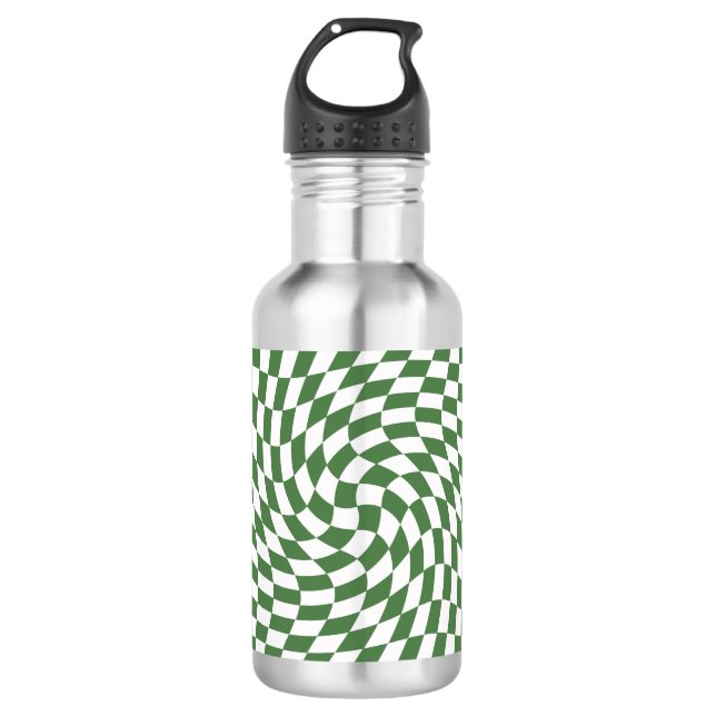 Garrafa Padrão de Verificação Verde Azul e Branco (Frente)