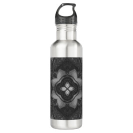 Garrafa Padrão Floral do Lápis Negro da cinza