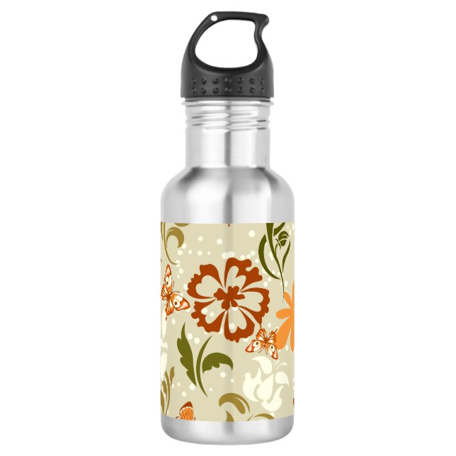 Garrafa Padrão Floral Moderno bonito (Frente)