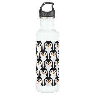 Garrafa Padrão moderno de pinguim preto e branco